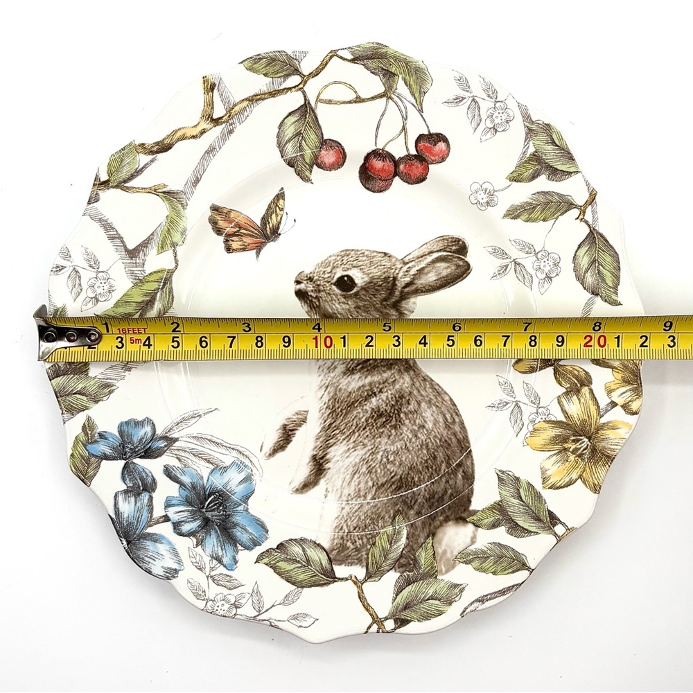 Pier 1 Imports Sophie The Bunny Porcelain Salad Plate - Floral Scalloped Edge - Picture 5 of 6